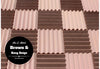 Easy Mount Acoustic Foam Kit - 12x12x2" Acoustic Foam Panels With Adhesive - Wedge Style - 4 Pack