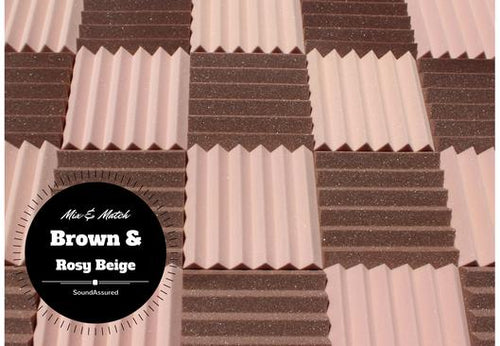 Easy Mount Acoustic Foam Kit - 12x12x2" Acoustic Foam Panels With Adhesive - Wedge Style - 4 Pack