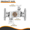 5/8" ODx 3/8" OD Compr. x 1/4" OD Compr. Dual Stop Valve, 1/4 Turn (Lead Free) Plumbingsell
