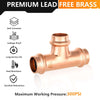 3/4" Press Copper Tee (Lead Free) Plumbingsell