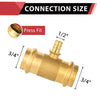 3/4" x 3/4" x 1/2" Copper Pressx Copper Press x PEX Crimp Brass Tee (Lead Free)
