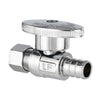 1/2" PEX Crimp x 3/8" OD Compr. Straight Stop Valve, 1/4 Turn (Lead Free) Plumbingsell