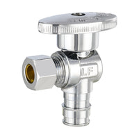 10 Pcs 1/2" PEX Expansion x 3/8" OD Compr. Angle Stop Valve, 1/4 Turn (Lead Free) Plumbingsell
