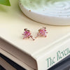 Sterling Silver Pink Flamingo Earrings