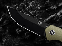 The Pathfinder Folding Pocket Knife Giftset for Men and Women (Green and Silver)