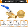 10 Pcs 3/4" PEX Expansion Drop Ear Ball Valve, Blue (Lead Free)