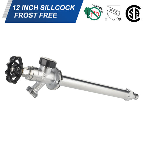 1/2" PEX Expansion x 3/4" Hose Bibb, 10" Anti Siphon Frost Free Sillcock Plumbingsell