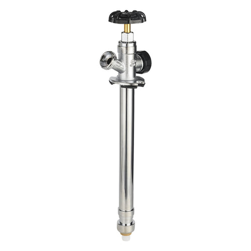 1/2" Push Fit x 3/4" Hose Bibb, 8" Anti Siphon Frost Free Sillcock