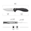 The Vector Folding Pocket Knife Giftset for Men and Women (Black and Silver)