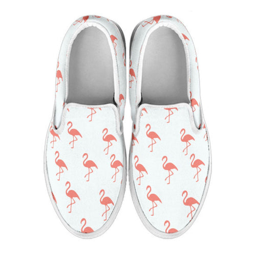 Simple Flamingo Slip Ons