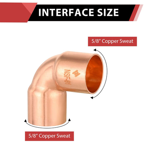 5/8" 90º Short Radius Copper Elbow Plumbingsell