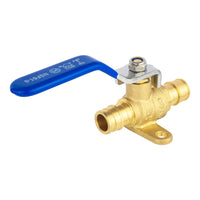 10 Pcs 3/4" PEX Expansion Drop Ear Ball Valve, Blue (Lead Free)
