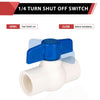 10 Pcs 1-1/2" PVC Ball Valve, FPT Threaded, Sch. 40