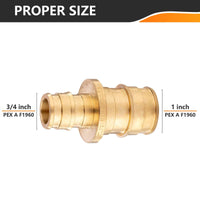 PEX A Expansion 1" PEX x 3/4" PEX Expansion Reducing Coupling (Lead Free) Plumbingsell
