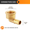 PEX-B Crimp 1/2" PEX x 1/2" Female Threaded Elbow (Lead Free) Plumbingsell