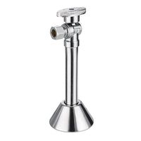 1/2" Sweat x 3/8" OD Compr. Angle Stop Valve, w/5" Angle Extension, 1/4-Turn (Lead Free)