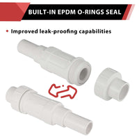 10 Pcs 2-1/2" PVC Expansion Coupling