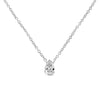 14K White Gold 1/5 Cttw Pear Shape Solitaire Diamond 18" Pendant Necklace (G-H Color, VS2-SI1 Clarity)