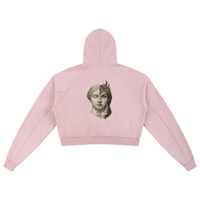 Two Faced Snow Washed Cropped Hoodie