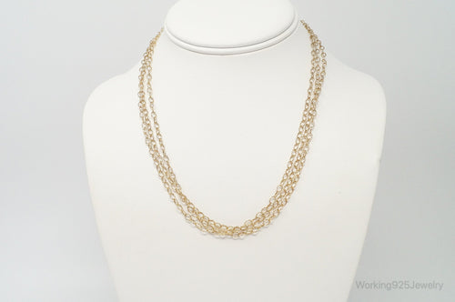 Italian Vintage Designer LIRM Gold Vermeil Sterling Silver Necklace