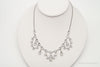 Antique Crystal Sterling Silver Necklace 16"