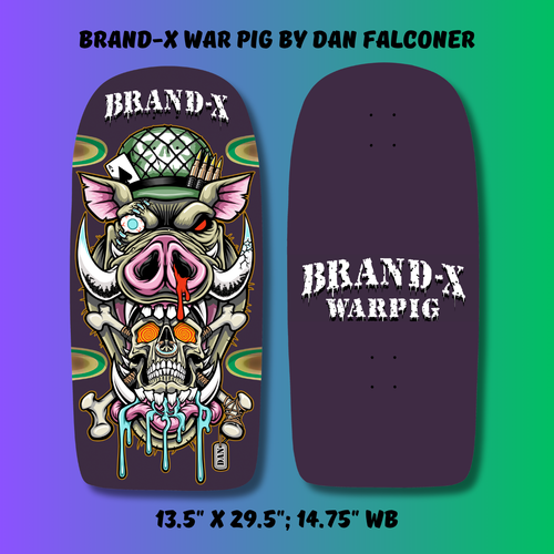 Brand-X WAR PIG Deck 13.5" x 29.5" (PRE-ORDER, FEBRUARY 2027)