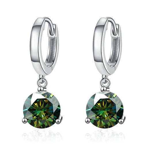 2ct Moissanite Drop Earrings 925 Sterling Silver Bridal Wedding