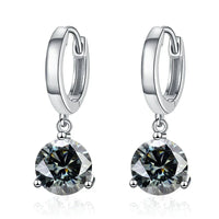2ct Moissanite Drop Earrings 925 Sterling Silver Bridal Wedding