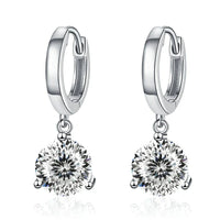 2ct Moissanite Drop Earrings 925 Sterling Silver Bridal Wedding