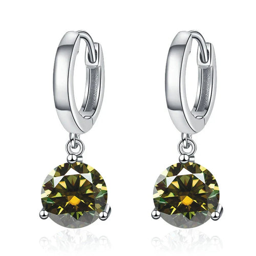 2ct Moissanite Drop Earrings 925 Sterling Silver Bridal Wedding
