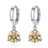 2ct Moissanite Drop Earrings 925 Sterling Silver Bridal Wedding