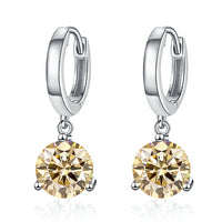 2ct Moissanite Drop Earrings 925 Sterling Silver Bridal Wedding