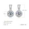 2Ct Moissanite Necklace Earrings Set Sterling Silver 925 Wedding Jewelry