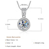 2Ct Moissanite Necklace Earrings Set Sterling Silver 925 Wedding Jewelry