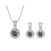 2Ct Moissanite Necklace Earrings Set Sterling Silver 925 Wedding Jewelry