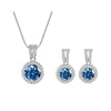 2Ct Moissanite Necklace Earrings Set Sterling Silver 925 Wedding Jewelry