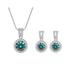 2Ct Moissanite Necklace Earrings Set Sterling Silver 925 Wedding Jewelry