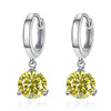 2ct Moissanite Drop Earrings 925 Sterling Silver Bridal Wedding