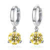 2ct Moissanite Drop Earrings 925 Sterling Silver Bridal Wedding