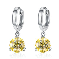 2ct Moissanite Drop Earrings 925 Sterling Silver Bridal Wedding
