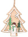 2D Christmas Ornaments Hand Painted Wood
