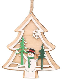 2D Christmas Ornaments Hand Painted Wood