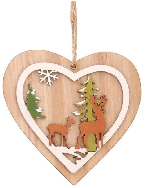 2D Christmas Ornaments Hand Painted Wood