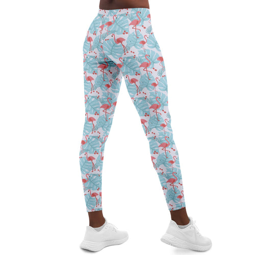 Flamingo Blue Floral Leggings