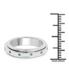 0.14 Carat Genuine Blue Diamond .925 Sterling Silver Ring