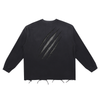 Claw Through Raw Edge Cotton Crewneck