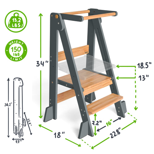 Adjustable Foldable Kitchen Tower