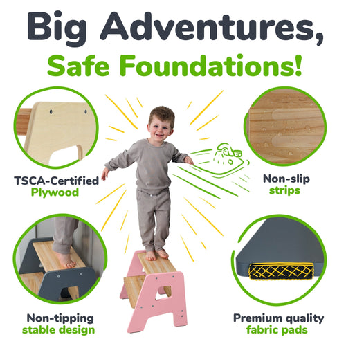 2-Step Stool for Kids Ocodile.com