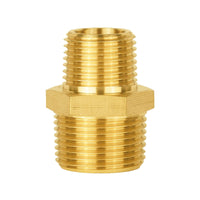 3/4" X 1/2" Male NPT Brass Hex Connector