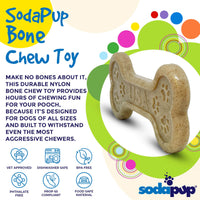 Bone eChew Ultra Durable Nylon Dog Chew Toy for Aggressive Chewers | USA Made